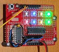 PCF8574AP driving 8 FLUX LED's using ULN2803A