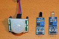 PIR, fire and light sensors