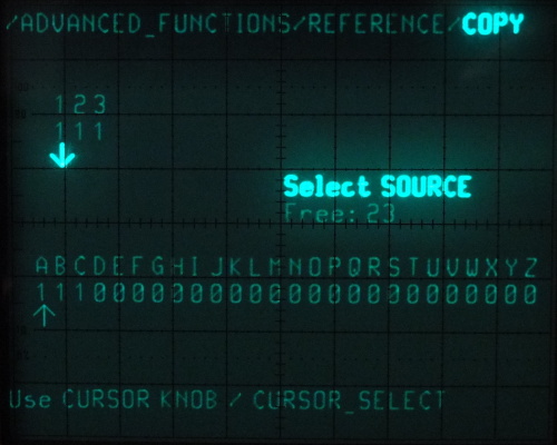 Copy selected waveform - select source