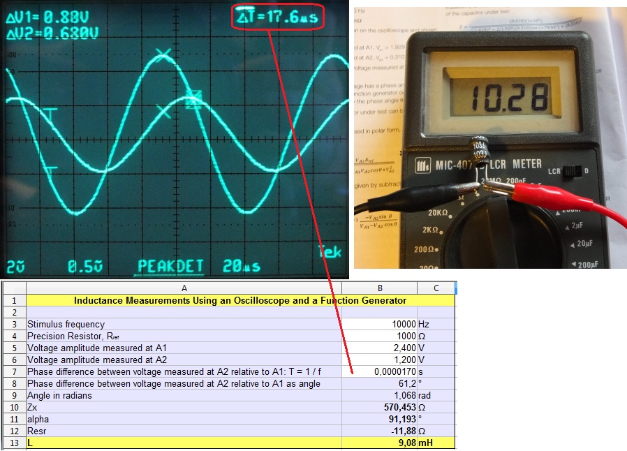 Measuring inductor 10 mH