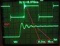 Test obdélníkem 1 Khz, bez kompenzace